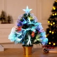 thumbnail image 1 of Artificial Christmas Tree with Lights, USB Powered Christmas Tree, 17.7 Inch Small Pre Lit Artificial Christmas Tree with Snowflake Ornaments for Home Office Party Indoor Outdoor Decor, 1 of 8