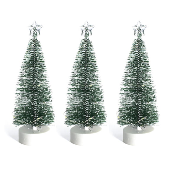 Artificial Christmas Tree Pine Trees Led Light Desktop Decor Supplies for Children Birthday New Year Party Decor