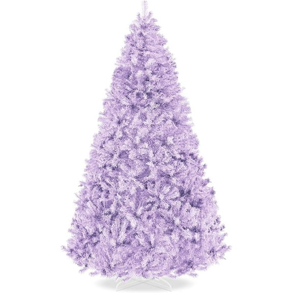 Artificial Christmas Tree, Premium Unlit Pine Design, Dense Branches Realistic Holiday Décor w/Easy Assembly - Frosted Pine