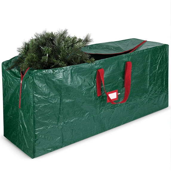 Artificial Christmas Tree Storage Bag - Fits Up to 7.5 Foot Holiday Xmas Disassembled Trees with Durable Reinforced Handles & Dual Zipper - Waterproof Material Protects from Dust, Moisture & Insects