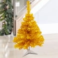 thumbnail image 1 of Artificial Christmas Tree Table Top Christmas Tree with Plastic Stand - Pine Tabletop Tree - Holiday Decoration - Crafting Accessory for Party Supplies Indoor Outdoor Holiday Home Decoration(Gold), 1 of 5