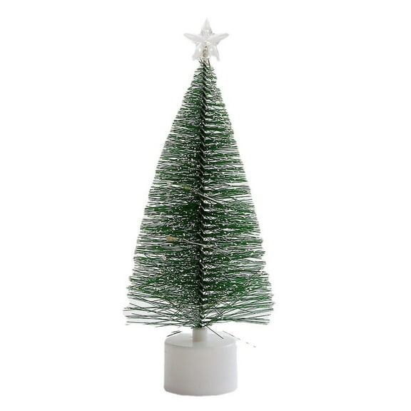 Artificial Christmas Tree with Colorful LED Lights Pine Needle Tree Christmas Decorations Desktop Ornament Home Holiday