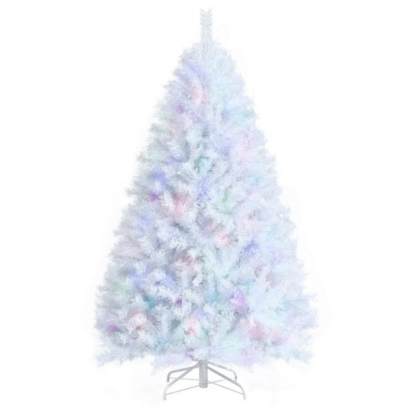Artificial Christmas Tree with Iridescent Branch Tips Metal Base