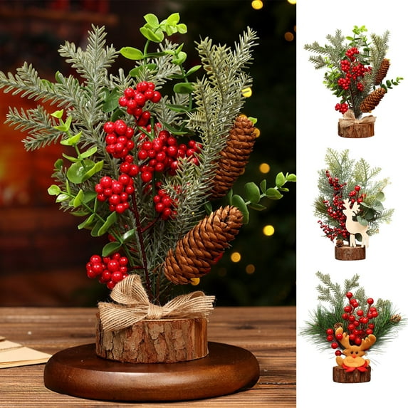 Artificial Christmas Trees Gnome Christmas Tree Desktop Mini Christmas Tree Made Of PVC Material For Christmas Decoration Scene Arrangement Party Supplies Indoor Outdoor Holiday Decoration