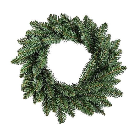 Artificial Christmas Wreath with Dense Realistic Pine Needles, Fade Resistant Plastic, Sturdy Iron Frame, 17.7 Inch, Ideal for Front Door Indoor Outdoor Wall Window Decoration