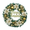 thumbnail image 1 of Artificial Christmas Wreath with Flowers and Balls, Pre-Decorated Xmas Wreath for Front Door, Wall, and Holiday Party, Indoor Outdoor Winter Decoration, 1 of 8