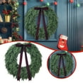 thumbnail image 1 of Artificial Christmas Wreath for Front Door with Velvet Bow, Real Touch Cedar and Pinecone Greenery, Farmhouse Holiday Decor for Indoor Outdoor Use on Windows, Wall, Winter Festival Home Decoration, 1 of 8