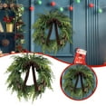 thumbnail image 1 of Artificial Christmas Wreath for Front Door with Velvet Bow, Real Touch Cedar and Pinecone Greenery, Farmhouse Holiday Decor for Indoor Outdoor Use on Windows, Wall, Winter Festival Home Decoration, 1 of 8