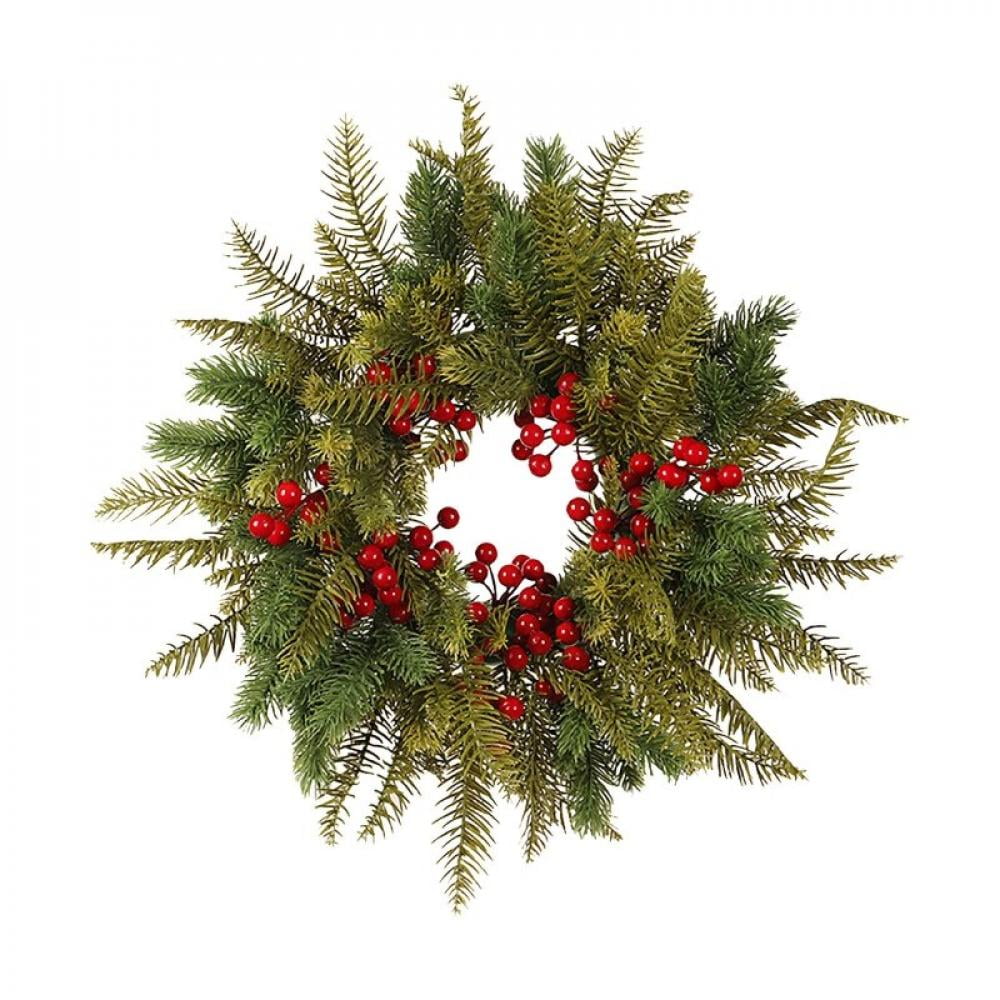 Artificial Christmas Wreath with Lights Luminous Christmas Wreath Prelit Indoor Outdoor