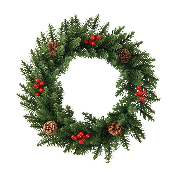 Artificial Christmas Wreath, Ongmies Pine Garland, Christmas Pinecone & Berry Wreath – Festive Holiday Greenery Garland for Front Door, Mantel, and Winter Decorations