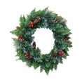 thumbnail image 1 of Artificial Christmas Wreath with Pine Cones and Red Berries, 17.7 Inch Winter Holiday Wreath for Front Door, Window, Indoor Outdoor Hanging Xmas Decoration, Farmhouse Christmas Home Décor, 1 of 9