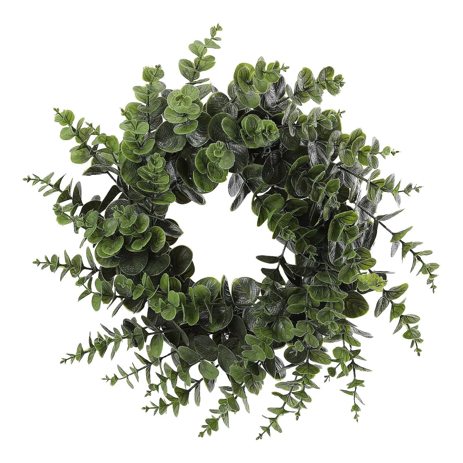Artificial Christmas Wreaths for Front Door Green Leaves Eucalyptus ...