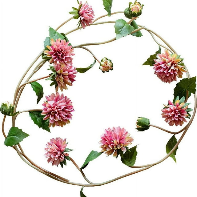 Artificial Chrysanthemum Flower Vine in Pink 58" Long