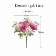 thumbnail image 1 of Artificial Chrysanthemum and Rose Handheld Bouquet, Silk Flower Arrangement for Wedding Decor and Home Styling, Realistic Fake Flower Bundle for Tabletop and Ceremony Aisle Decoration, 1 of 3