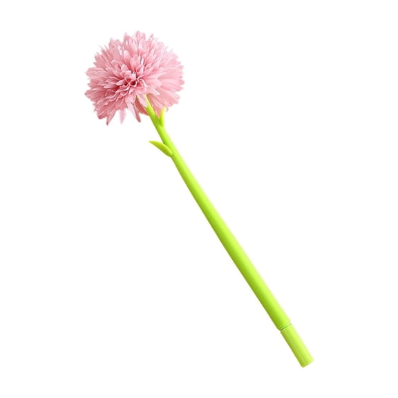 Artificial Chrysanthemum Wobble Ballpoint Flower Pen, Soft Bendable Stem Lifelike Desk Decor, Smooth Writing Performance, Gift for Floral Stationery Lovers, for Home Office Use,Pink