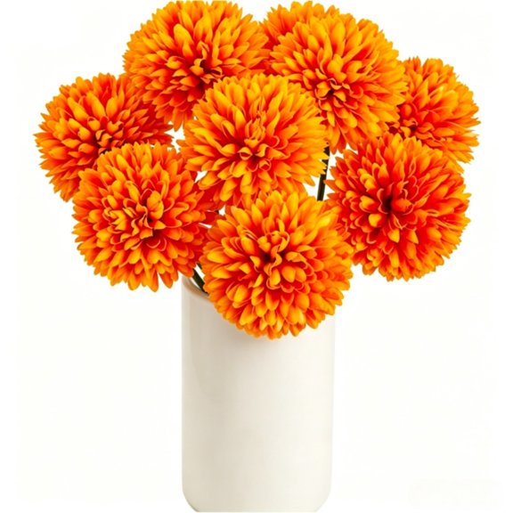 Artificial Chrysanthemums Fake Mums Flower Fall for Parties and Home Decoration 9 Pcs