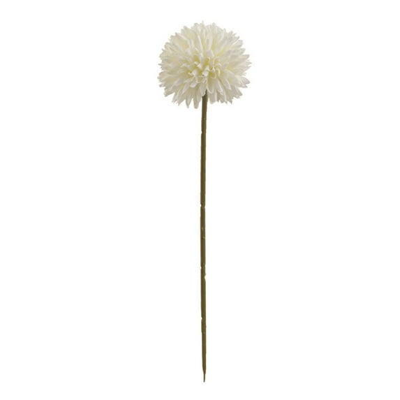 Artificial Chrysanthemums Silk Flowers Home Decoration - 12.6 Inch Realistic Fake Flower Single Stem for Wedding Centerpiece Vase Decor(White)