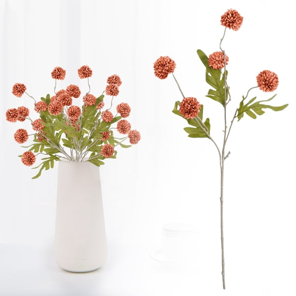 Artificial Chrysanthemums Verdsylv 1 Stem Artificial Kiku Chrysanthemum Flower, Realistic Faux Fall Bloom for Vase Arrangement Table Centerpiece Autumn Home Decor, Fall Table Centerpiece, B