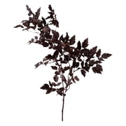Artificial Cimicifuga Leaf Stem, Faux Greenery Spray, Realistic Fake Plant Branches for Vase Fillers, Dining Table, Fireplace Mantel, Farmhouse Indoor & Outdoor Home Decor,Deep Red Brown