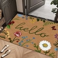 thumbnail image 1 of Artificial Coir Floral Doormat Sturdy Dirt Trapping Outdoor Mat Non Slide Welcome Floor Rug For Front Entryway, 1 of 6