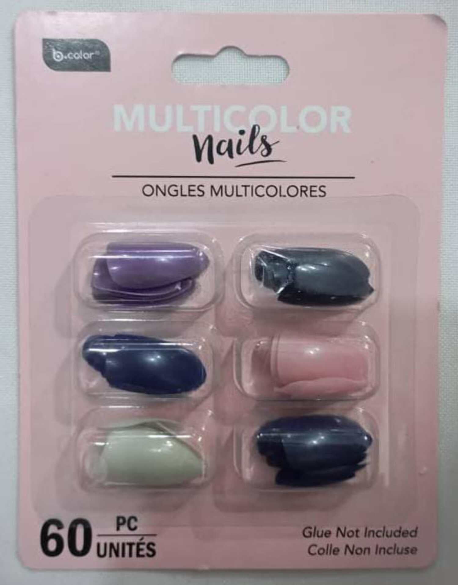 B.Color Fashion Nails Multicolor Nail, 60 Pieces/pack | DLTR17
