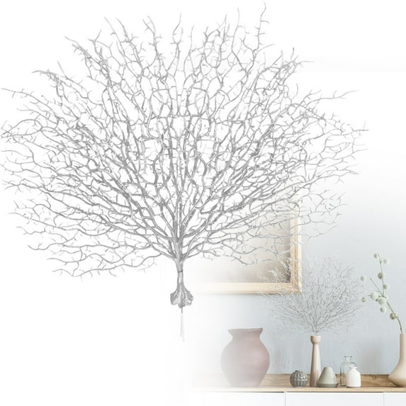 Artificial Coral Decor Set - Lifelike Plastic Aquarium Plants with Skull Ornament for Fish Tank, Wedding & Party Underwater Theme Decoration