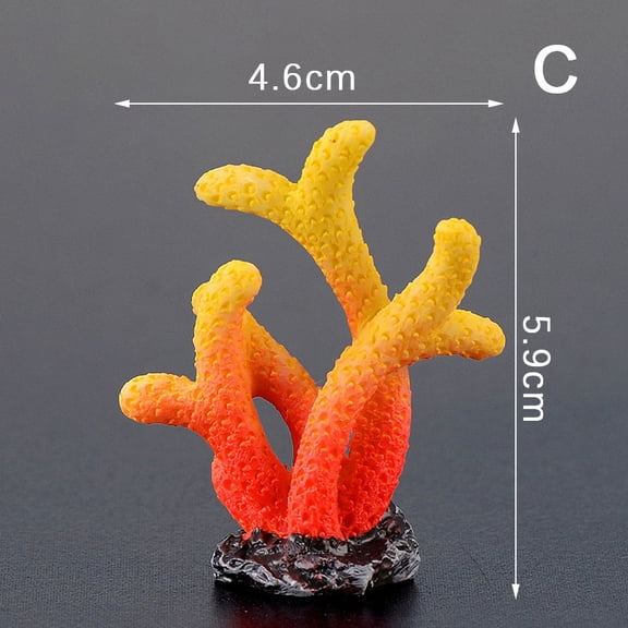 Artificial Coral Fish Tank Decoration Emulates Starfish Resin Reef Landscape
