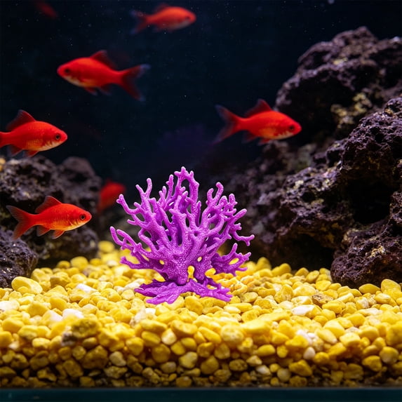 Artificial Corals for Aquarium Decoration, Lifelike Plastic Reef Ornaments for Freshwater and Saltwater Aquascaping, Small Fish Shrimp Turtle Hideout Cave for Setup, 4.72" x 5.91", KTFgvq