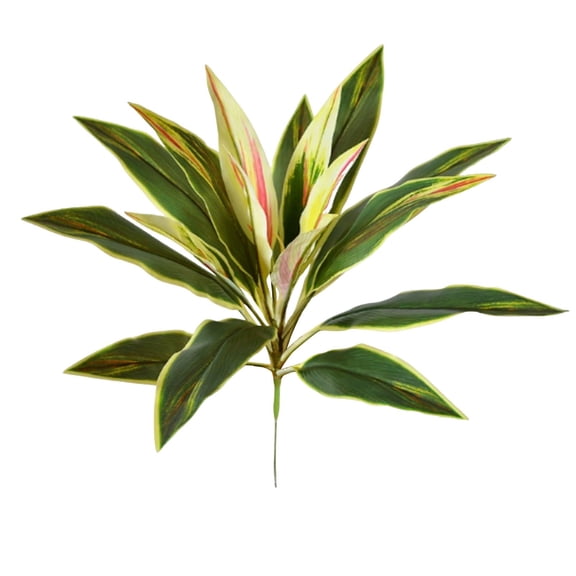 Artificial Cordyline Fruticosa Plant, Realistic Dracaena Brazilwood Greenery for Home Decor, Fake Potted Plant for Indoor Tabletop, Entryway, Wedding, Office Desk, No Maintenance
