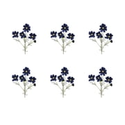 Artificial Cosmos Flowers, Indigo, 6 Stems 23.6Inch, For Home Wedding Decoration