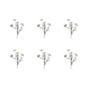 Artificial Cosmos Flowers White 6 Stems 23.6 In Faux Chrysanthemum For Home Wedding Party Decor
