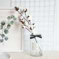 thumbnail image 1 of Artificial Cotton Stems | Naturally Dried Look | White Rayon Mix Bolls | Bendable Wired Branch | 21 Inch Tall | Decorative Floral Arrangement Filler | 1 Pack, 10 Bolls | Home Decor Wreaths Garlands, 1 of 9
