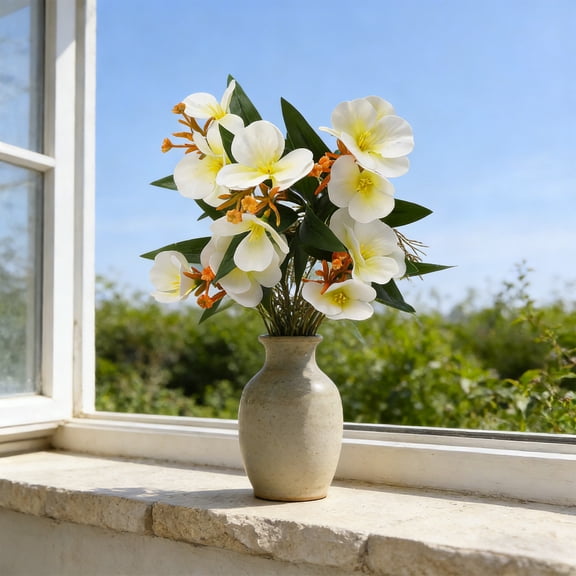 Artificial Crabapple Blossoms Purple Fake Flowers,13.4" Silk Floral Stems for Wedding Decorations Living Room Ornaments Table Centerpieces Vase Fillers Home Garden Accents