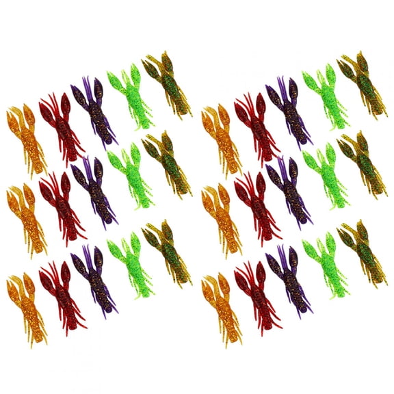 Artificial Crawfish Fishing Lures Soft Baits, 30PCS 7.5cm 5.5g with Storage Box