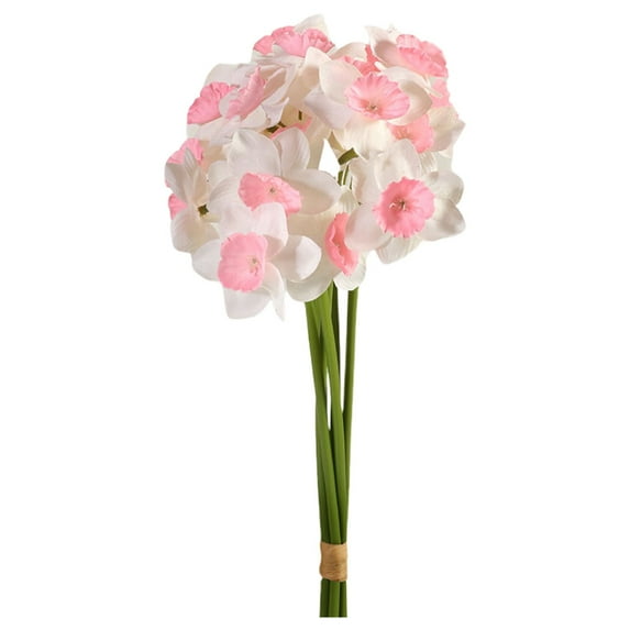 Artificial Daffodils Bouquet 12 Stems Spring Home Decor Faux Flowers For Wedding Centerpiece Table Decorations Diy Floral Arrangements Vase Filler Farmhouse Decor