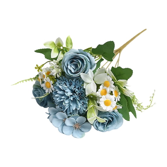 Artificial Dahlia Bouquet, 6x12in Silk Fake Flowers for Photography Props, Wedding & Home Decor