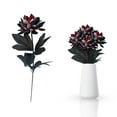 thumbnail image 1 of Artificial Dahlia Flowers, 1Pcs Gothic Dead Flowers with Long Stems, Black-White-Red Silk Flower for Halloween Wedding Decor, Spooky Centerpieces, Halloween Floral Arrangements (C, 14.96Inch), 1 of 9