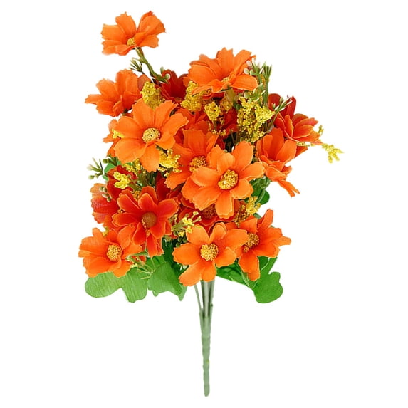 Artificial Daisies Flowers Fake Silk for Cemetery Memorial Hanging Window Box Decor