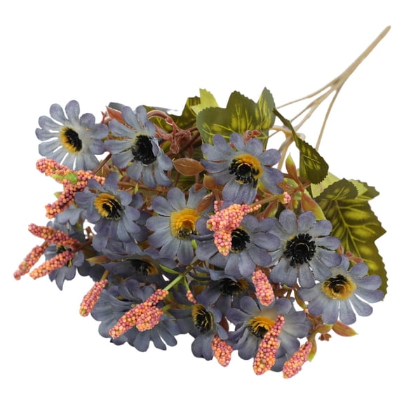 Artificial Daisies Flowers, Plastic Plants Silk Daisy Flower Bunches Fake Field Marguerites Bouquet Faux Stems for Wedding Party Farmhouse Greenery Indoor Outdoor Home Garden Decorations