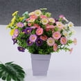 Artificial Daisies Flowers Silk Cemetery Flower Daisy Plastic Memorial Bouquet For Hanging