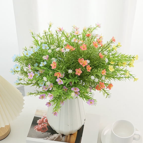 Artificial Daisies Memorial Flower Single Stem F for Cemetery Hanging Window Box Home Table Centerpiece Decor