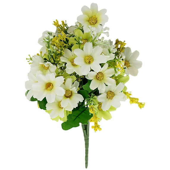 Artificial Daisies Plastic Flowers Outdoor UV Resistant Fake Daisy Faux ...