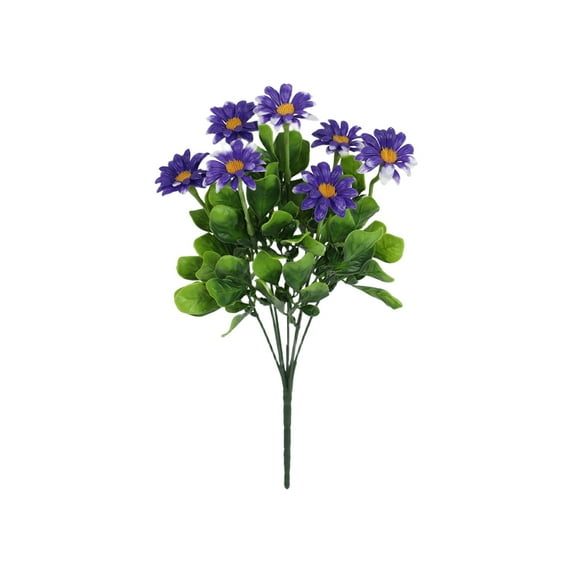 Artificial Daisies Plastic Flowers Outdoor UV Resistant Fake Daisy Faux Plants for Home Window Box Garden Planter Indoor Outside Decorations