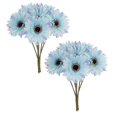thumbnail image 1 of Artificial Daisies That Look Real, Blue Gerbera Flowers, 2-Piece Faux Daisies for DIY Bouquets and Party Displays, 1 of 2