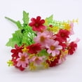 thumbnail image 1 of Artificial Daisy Fake Flowers Plants for Outdoors Decoration, Faux Bouquet, Silk Flowers for Outside Fake Mums for Planter Front Door Balcony Garden Yard Porch Urn Patio Home(Red Pink), 1 of 4