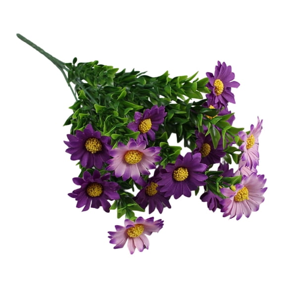 Artificial Daisy Flower Bouquet Stems, Faux Wildflower Branches for Spring Easter Decor, Wedding Centerpieces & Table Arrangements