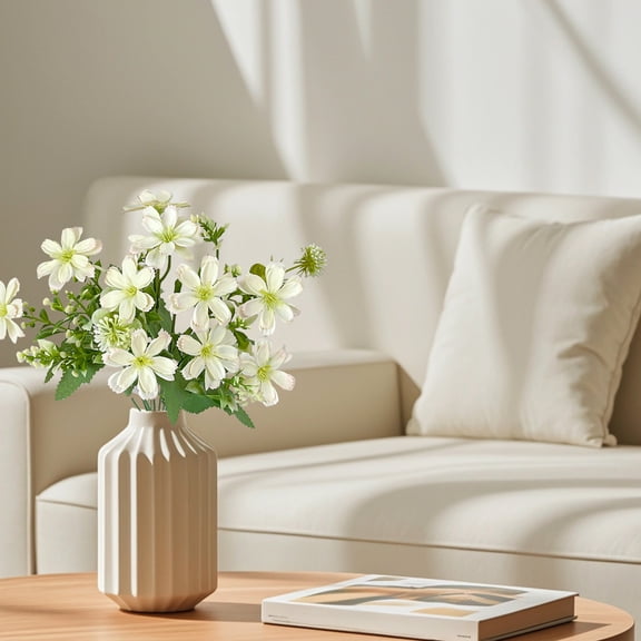 Artificial Daisy Flower Box, Butterfly Daisy Bouquet Centerpiece, Living Room Coffee Table Decor, Home Decoration Flower Box, No Maintenance Fake Flower Arrangement