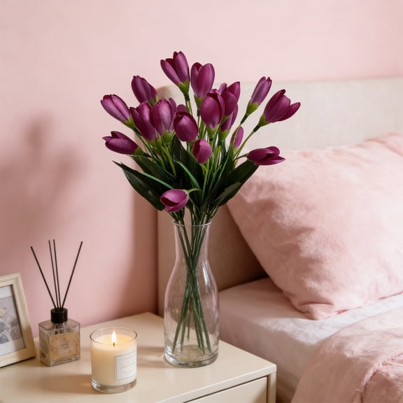 Artificial Daisy Flower Stem - 14In Handcrafted Plastic Floral Pick for Wedding Bouquets, DIY Centerpieces & Home Decor, Realistic Faux Flower Arrangement ,E