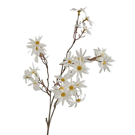 Artificial Daisy Flowers, 1 Stem, Plastic Decorative Floral Arrangement ...