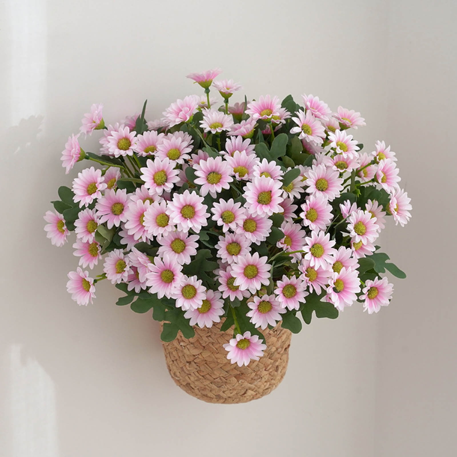 Artificial Flower Bouquet With Lamb Figurines - Dandelion & Daisy Centerpiece For Home Decor, Valentine's Day Gift